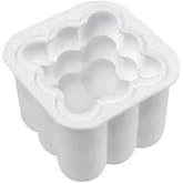 Aissmmeio 3D Bubble Silicone Baking Mold, Silicone Candle Mold, French Dessert Molds for Mousse Cake Pastry Chocolate Pudding Jelly Ice Cream Soap DIY Craft, Cube Ball Shape (One-Cavity/White)