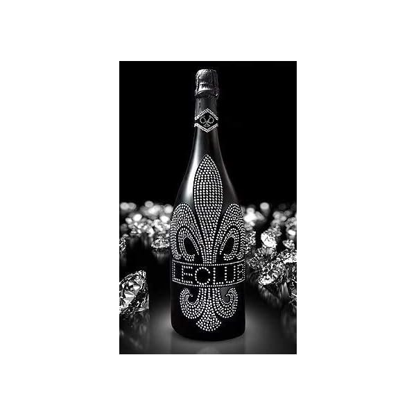 Das Sekt Geschenk - LECLUB DIAMOND black- trocken (0,75 l) mit geschliffenen Schmuckkristallen/tolles Geschenk für…