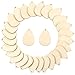 Caydo 50 Pieces Unfinished Wood Teardrop Earring Pendant for Jewelry DIY Making