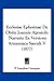 Ecclesiae Ephesinae de Obitu Joannis Apostoli: Narratio Ex Versione Armeniaca Saeculi V (1877) - P. Josephus Catergian