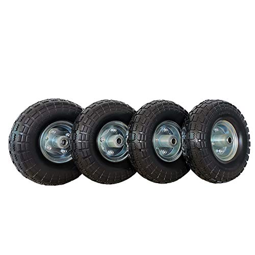SLT 3.504 Flat Free Hand Truck Tire on Wheel Durable Replacement Tire
