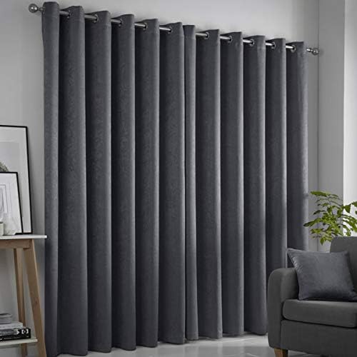 - Strata - Par de Cortinas con Ojales - 117 cm de Ancho x 137 cm de Largo, Antracita — foto 2 de 5