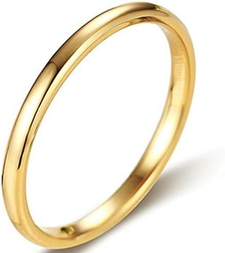 2MM Tungsten Carbide Stackable Ring Plain Wedding Band