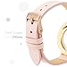 Dictac Alloy Case Leather Strap Waterproof Japanese Movement Watch (pink)