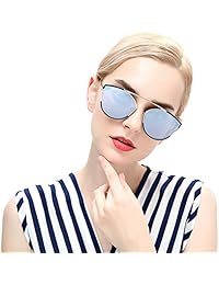 ATTCL Gafas de sol 100% polarizadas con protección UV, lentes planas espejadas