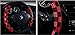 Finex PU Leather Checker Flag Black & Red Universal Fit Auto Car Grip Steering Wheel Cover 15 inch Non-Slip Interior Decal Driving Accessories Decoration for Men Women