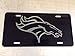 maitongzaix Denver Broncos Logo Car Tag on Black Aluminum License Plate