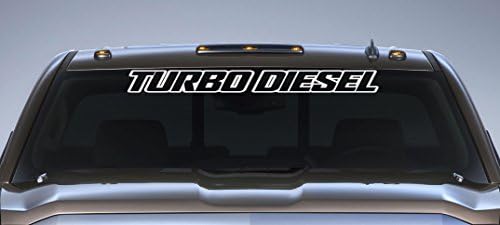 Clown Lizard Turbo Diesel Outline Windshield Vinyl Banner Wall Decal 36" x 4" with Free Bumper Sticker