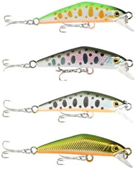 Zerira 価格 4ピース フィッシングルアー ゆっくり沈むフィッシングルアーセット 淡水 鯉 釣り餌 バス 海水 トラウト