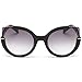 Supertrip Womens Fashion Oversized Round Square Plastic Vintage Cut-Out Flash Mirror Lens Cat Eye Sunglasses