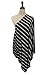 50/50 Cotton Poly Infinity Nursing / Breastfeeding Scarf (Stripes Black & Grey)