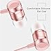 Extra Bass Metal Housing Wired Earphones Headphones，Metal Magnetic Headset with Mic Heave Bass Stereo Noise isolating Wired Earbuds for Android iOS iPhone with 3.5MM Jack (Rose Gold) Potronic
