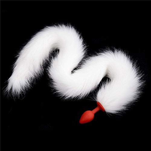 WYTDZ Buutt Se&x Pllug Set 85cm Dog Tail A-mal Pllug Se&xy Toys Furry Fox Buutt Pllug Flirt Pllug for Women Adult Games for Couples,White,Fur Tail Pllug Buutt
