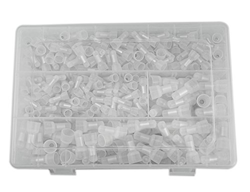 XLX 400 PCS Power-Cable Terminals AWG 22-16(150 PCS) 16-14(150 PCS) 12-10(100 PCS) Closed End Crimp Wire Connector Terminal Kit