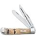 CASE XX WR Pocket Knife Lineman Smooth Natural Bone Trapper Item #91445 - (6254 SS) - Length Closed: 4 1/8 Inches