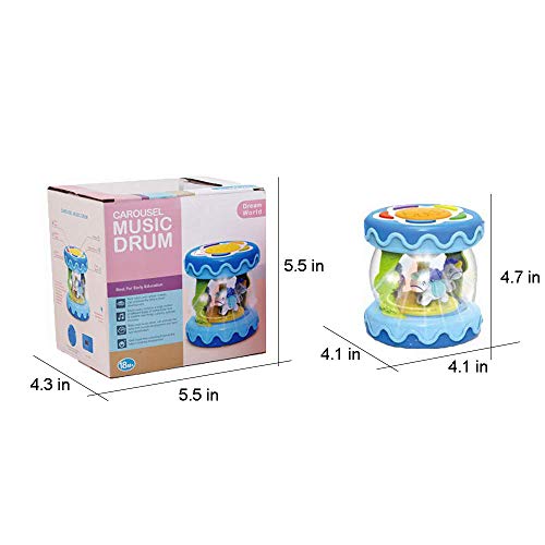 WISHTIME Baby Musical Drum Toy - Educational Learning Toy for Baby Electronic Drum Instruments with Lights for 1 2 3 Year Old Toddlers Kids Boys and Girls - Thumbnail 6