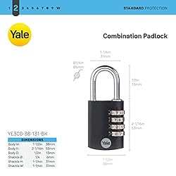 Yale 2 Pack 4 Digit Combination Lock Outdoor