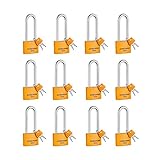 CINCINNO 12 Pack Covered Aluminum Padlock with