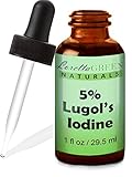 Iodine 5% Solution - 1 Oz Amber Glass Bottle with Dropper. Made to Lugol's specification. Made in USA.