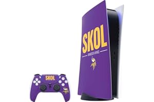 Skinit Decal Gaming Skin Compatible with PS5 Bundle - Officially Licensed NFL Minnesota Vikings Team Motto Design