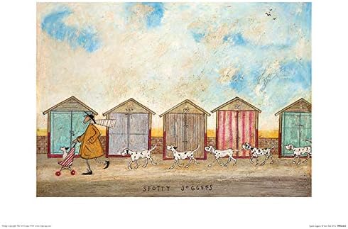 The Art Group Spotty Joggers Sam Toft Art Print, Paper, Multi-Colour, 30 x 40 x 1.3 cm