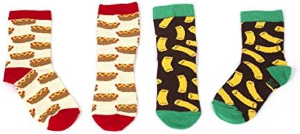 Foot Cardigan Boys' Snack Pack 2 Pack Socks Small (Little Boys) Red/Yellow