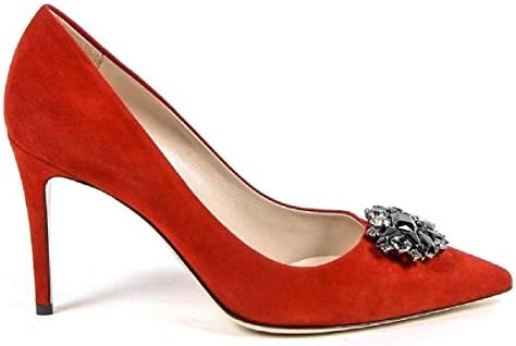Red 39 IT - 9 US Versace 19.69 Abbigliamento Sportivo Srl Milano Italia Womens Pump 3104107 CAMOSCIO ROSSO