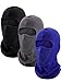 Balaclava Face Mask Motorcycle Mask Windproof Plush Thermal Camouflage Fishing Cap Face Cover for Sun Dust Protection (Black+Gray+Royal Blue, 3 Pieces)