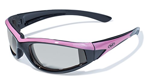 Global Vision Eyewear 24 Hawkeye Series with Pink Frames and Clear Photochromic Lenses