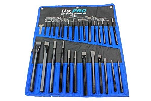 US PRO Tools 28pc Punch & Chisel Tool Set, Punches and Chisels 2232