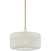 Hudson Valley Lighting 7017-AGB Beechurst Damp-Rated Pendant, 1-Light E26 Medium Base, Aged Brass