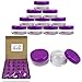 Beauticom 5G/5ML Clear Round Jars with Purple Lids for Pills, Medication, Ointments and Other Beauty and Health Aids (Quantity: 50 Pieces)