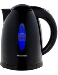 Ovente Electric Water Kettle 1.7 Liter with LED Indicator Light, 1100 Watts Fast & Concealed Heating Element, BPA-Free, Auto Shutoff Function and Boil Dry Protection, Black (KP72B)