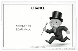 Amazon.com: Monopoly Chance Card Advance to Boardwalk - Replacement ...