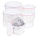 Wanapure Bra Wash Bag, Mesh Laundry Bag with Zipper for Lingerie, Delicates, Intimates, Panties, Lace, Underwear, Socks, Tights, Stocking, Washing Machine (Pink & Purple, 5 Pack (3 Regular & 2 Large))