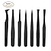 7pcs Precision Anti-static Tweezers, Marrywindix Plastic Tweezers for Electronics Jewelry-making Repairing