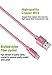 COCOFU (3Pack) Micro USB Cable, 3/6/10FT Extra Long Nylon Braided Universal Micro USB Charger High Speed Sync&Charge Cord Wire for Android, Samsung, HTC, Motorola,Sony,LG,Tablet and More (Rose)