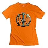 XY-TEE Women's T-shirt Lining Dream Theater Progressive Rock Orange Size XS