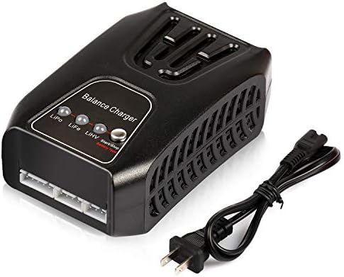 Lipo Battery Charger - Energy tech Balance Charger AC/DC 20W 2A 2-4Cells for LiPo/Life/LiHV Airsoft RC Car Battery Charging