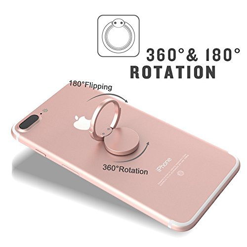 image for LuettBiden [2 Pack] Finger Ring Stand, 360° Rotary Cell Phone Holder 
