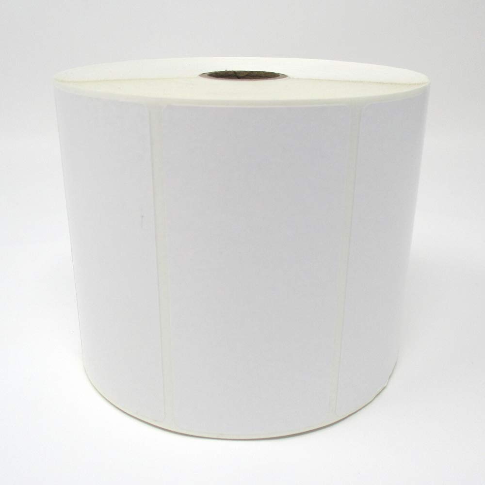 Brother Genuine RD004U1S Etiquetas troqueladas estándar, papel blanco, 4 pulgadas x 2 pulgadas, multipropósito, térmica directa, 1,445 etiquetas/rollo, 8 rollos, 11,560 etiquetas en total