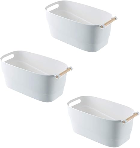 Amazon 収納ボックス 収納バスケット 収納カゴ 取っ手を持つ 引き出し プラスチック 完成品 ホワイト 27 14 5 12cm S 3 収納ケース ボックス オンライン通販