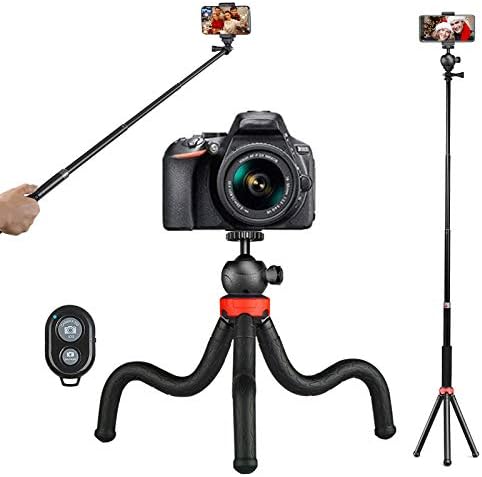 自撮り棒 三脚 カメラ Orthland スマホ 三脚 分離式 4段階伸縮調節 くねくね三脚 一脚 ミニ三脚 アルミ製 延長ポール セルカ棒 ボール雲台 360 回転 リモコン付 日本語説明書 Colegiofrancesmarybuss Com