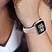 Kmasic Compatible Fitbit Versa Bands, Narrow Slim Soft Silicone Small Replacement Wristband for Fitbit Versa/Versa Lite Edition Women Men (Wine Red with Rose Gold Button, Small)