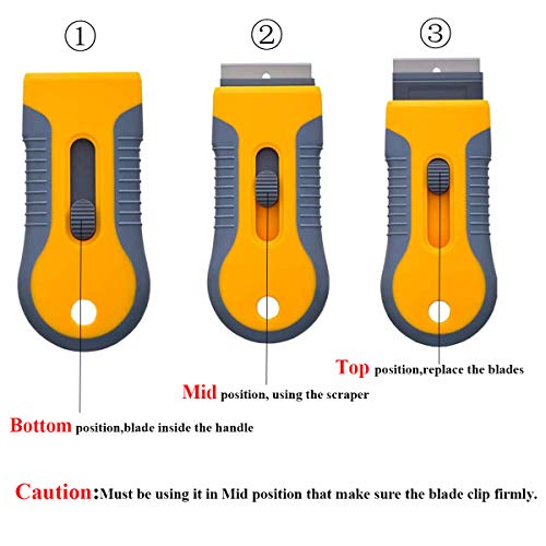 image for Hometing Plastic Mini Razor Blade Scraper Tool Glass Ceramic Metal Dec