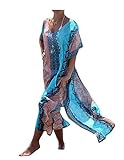 Women's Printed Long Beach Dress / Swimsuit Cover Up
