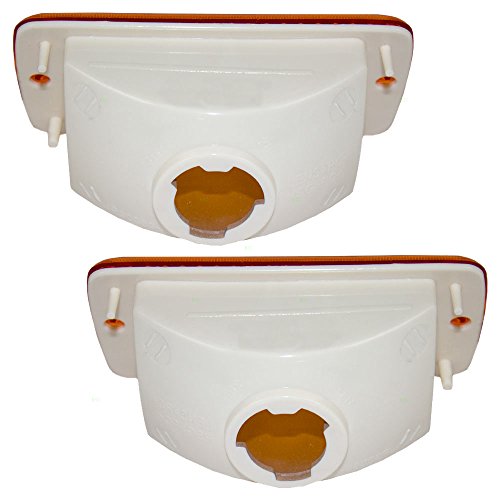 Driver and Passenger Park Signal Front Marker Lights Lamps Lenses Replacement for Jeep SUV 55157033AA 55156488AB