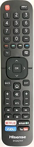 USARMTUniversal Remote Control EN2A27HT Compatible with All Hisense Smart 4K HDR TV 40H5D 43H5D 43H6D 50DU6070 50H5D 50H6D 55DU6070 55H6D 60DU6070 65H6D TVs