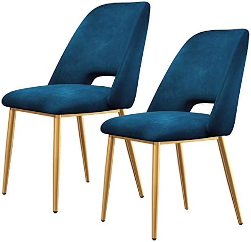 男女兼用 Yaweda モダンなキッチンは カウンターラウンジリビングルームコーナーチェアメイクスツールチェアダイニングメタル美脚 背もたれベルベットの座席ヴィンテージと椅子 Blue Color 2のセットダイニング