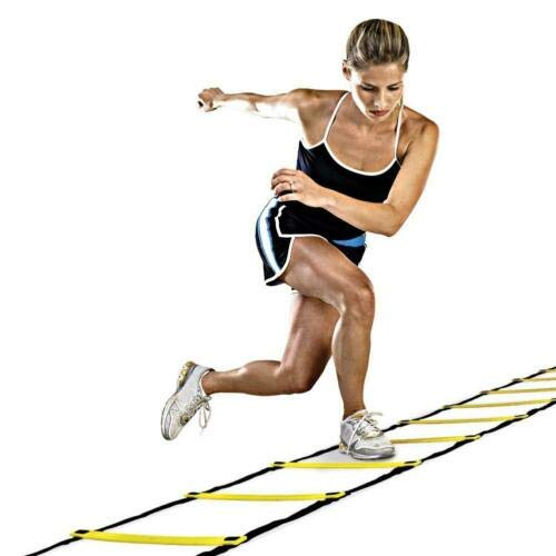 Sports Agility Ladders Speed Ladder Training Ladder Speed Agility Ladder Rung for Speed Training Sports Agility Workout Soccer Football Fitness Speed Training Ladder for Exercise Workout 12 Rung